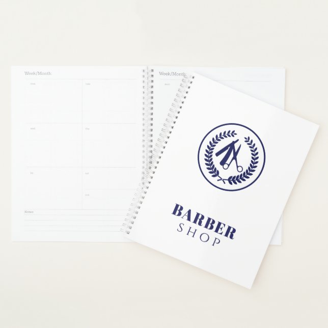 Agenda Logotipo simples, gerenciador de compro de barbear (Exibição)