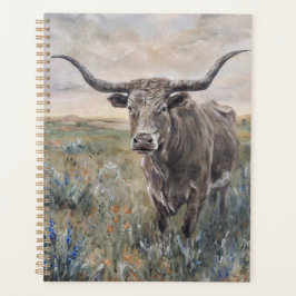 Agenda "Longhorn" pintado à mão
