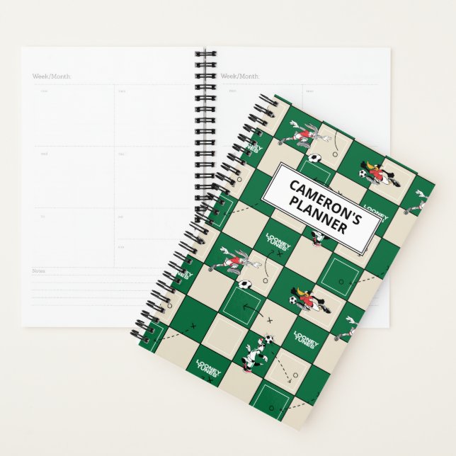 Agenda LOONEY TUNES™ Soccer Grid Pattern (Exibição)