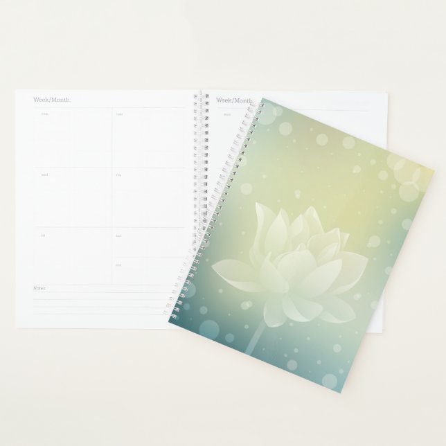 Agenda Lotus Serenity Hardcover Daily Planner (Exibição)