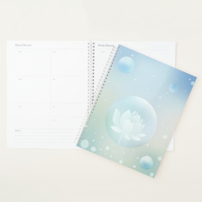 Agenda Lotus Serenity Hardcover Daily Planner (Exibição)