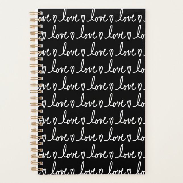 Agenda Love Handwritten Valentine's Day Notebook Planner (Frente)