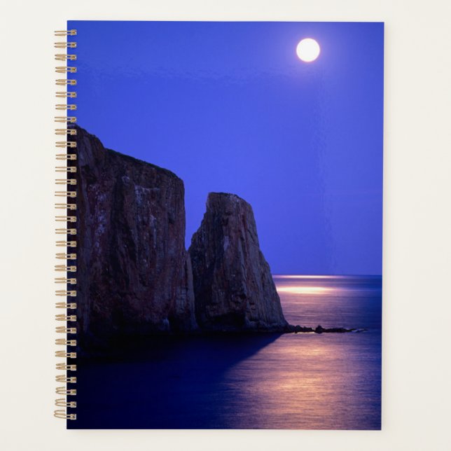 Agenda Lua ao Crepúsculo | Rocha Perce Costa Gaspe Quebec (Frente)