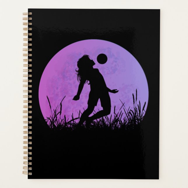 Agenda lua da silhueta de futebol (Frente)