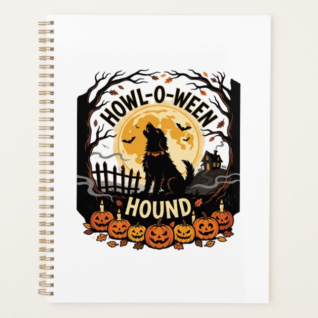 Agenda Lua de Cachorro no Halloween Uiva (2) (Frente)