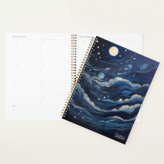 Agenda Lua e estrelas personalizadas