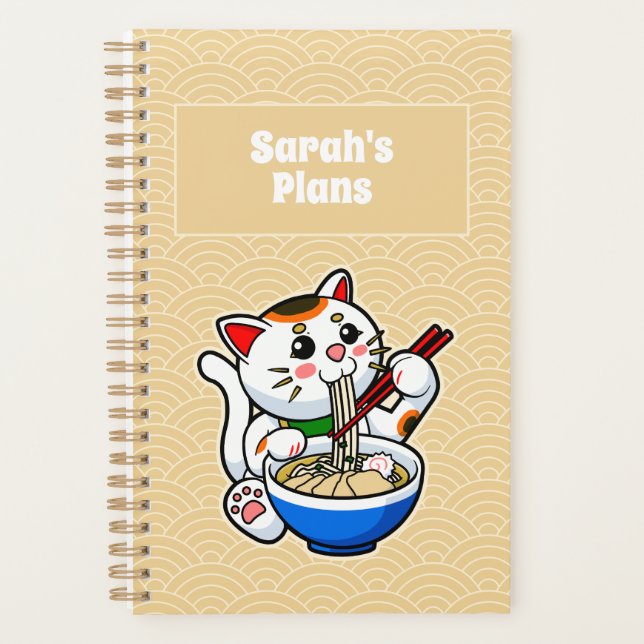 Agenda Lucky Cat Ramen Personalized (Frente)