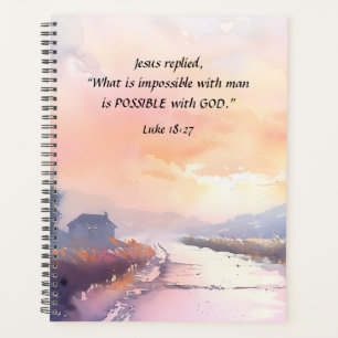 Agenda Luke 18:27 Jesus respondeu possível com Bíblia de 