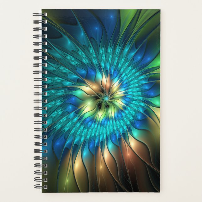 Agenda Luminous Fantasy Flower, Colorful Abstract Fractal (Frente)