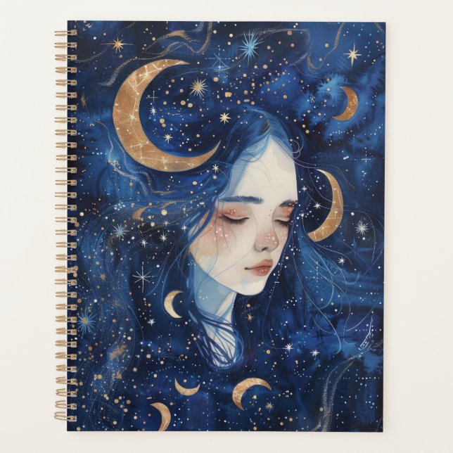 Agenda Lunar Dreamscape Spiral Planner (Frente)