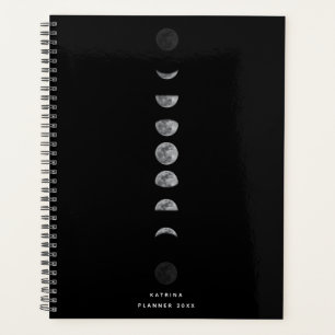 Agenda Lunar Moon Fases Celestial Nome Personalizado