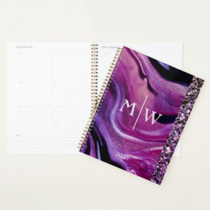 Agenda Lúpulo de Mármaco Roxo Monograma