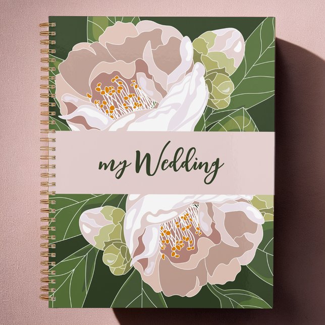Agenda Lush Flower e Greenery Elegant Wedes (Lush Flower and Greenery Elegant Wedding Planner)