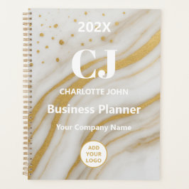 Agenda Luxury Marble Business Monogram 2026