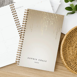 Agenda Luzes de string de chuva de ouro personalizadas