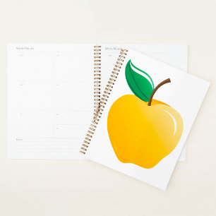 Agenda Maçã Dourada Fruta Amarela Brilhante