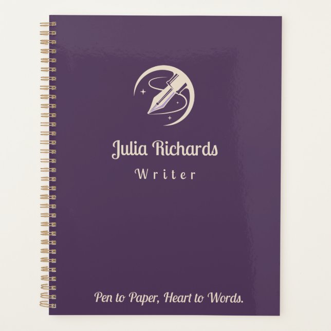 Agenda Macarão Roxo do Escritor (Frente)