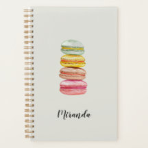 Macarons Franceses Aquarela Monograma Pintado à Mã