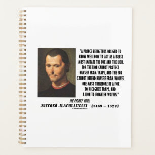 Agenda Machiavelli Prince Imite Fox Lion Cote