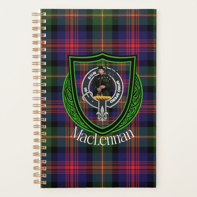 Agenda MacLennan Scottish Clan Tartan & Crest (Frente)