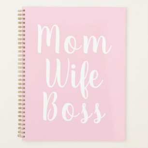 Agenda Mãe esposa chefe rosa claro de roteiro personaliza