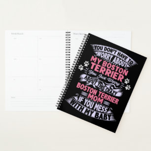 Agenda Mãe louca de "Boston Terrier"
