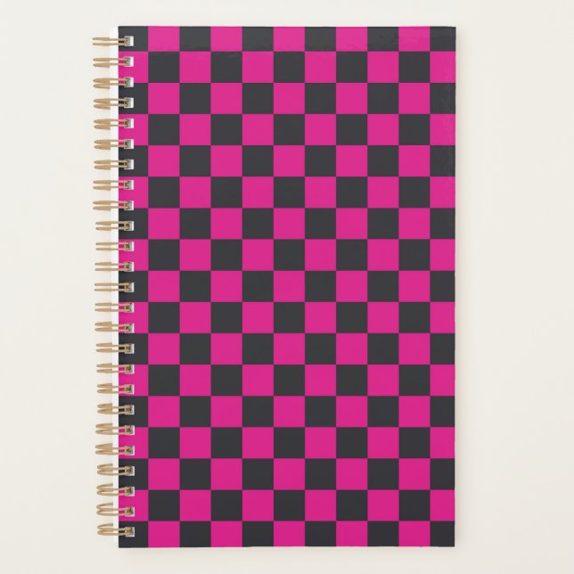 Agenda Magenta and smoke checkerboard pattern (Frente)