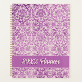 Agenda Magenta Pink Damask