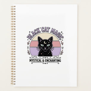 Agenda Magia de Gato Preto Gato Preto Vintage Arte Vetori