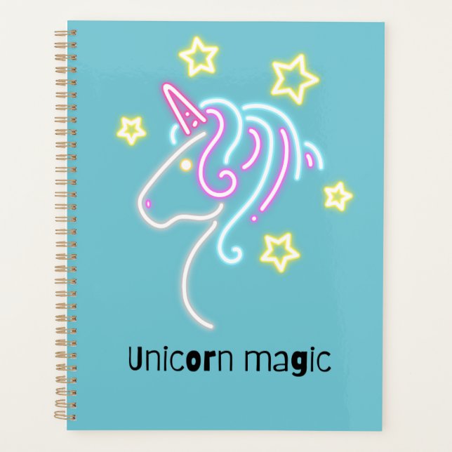Agenda Magia única unicórnio (Frente)