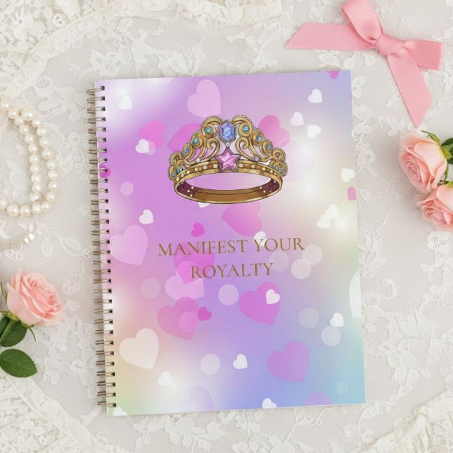 Agenda Magical Heart Tiara Spiral Notebook (Criador carregado)