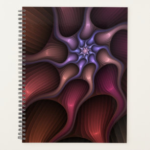 Agenda Mágico Abstrato Listrado Colorido Fractal Brilhant