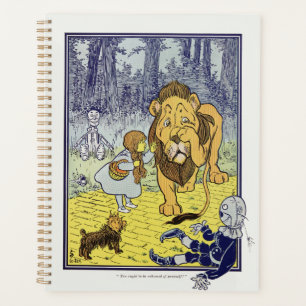Agenda Mágico de Oz Vintage Dorothy e Leão Covarde