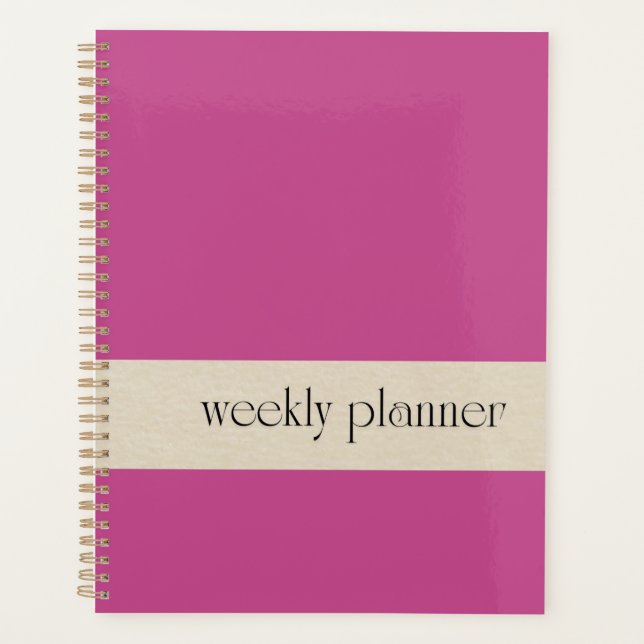 Agenda Magnolia cobrir Weekly Planner (Frente)