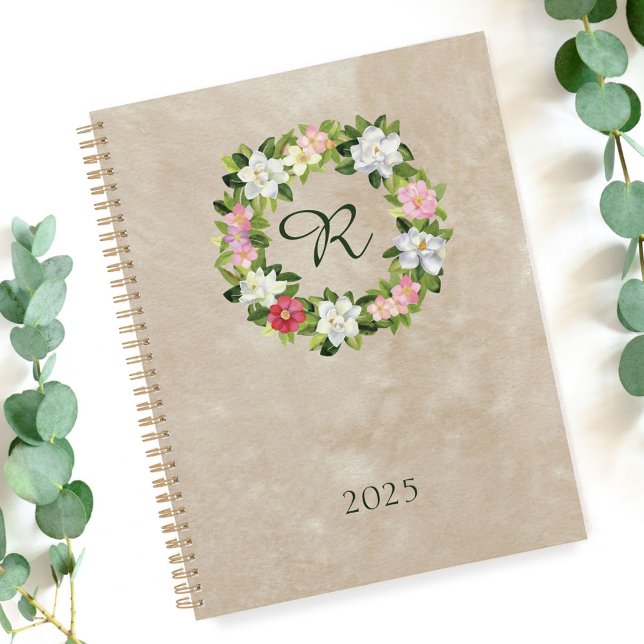 Agenda Magnolia Wreath com Rosas (Criador carregado)