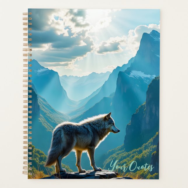Agenda Majestic Wolf Mountain Art (Frente)