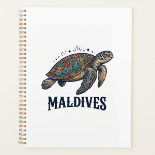 Agenda Maldivas Tartaruga Marinha Vintage Camisa de Viage