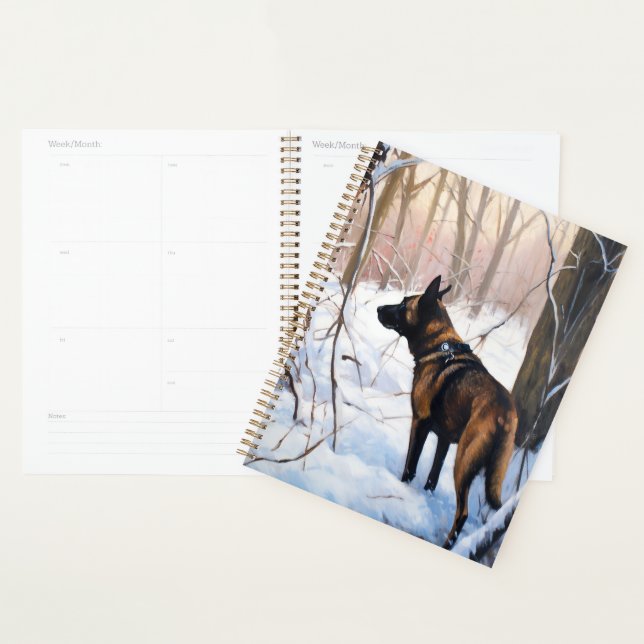 Agenda Malinois Belga Deixe Nevar Natal (Exibição)
