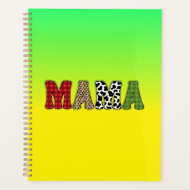 Agenda Mama Natal Xadrez Desenho Design (Frente)