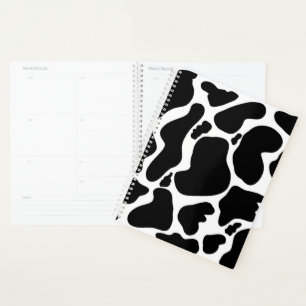 Agenda Manchas brancas e pretas grandes impressão animal