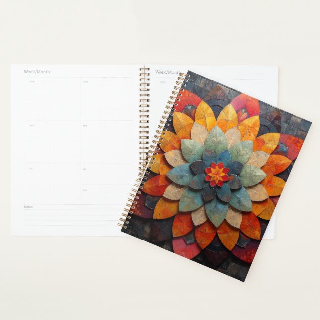 Agenda Mandala Art Texturizada Flor (Exibição)