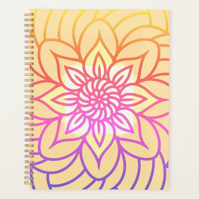Agenda Mandala Design Cor clara (Frente)