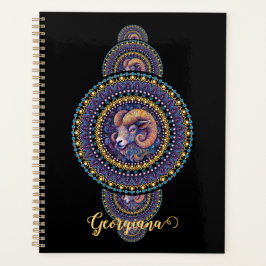 Agenda Mandala Ornamental de Leigos Brancos Personalizado