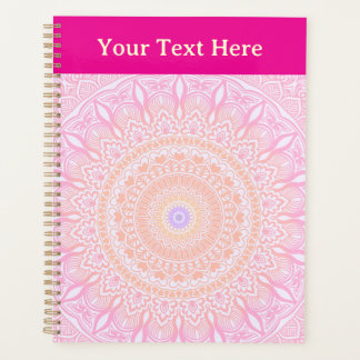 Agenda Mandalala Floral em Ouro Rosa Personalizado