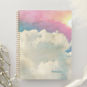 Agenda Manifestação de Nuvens Rosa Personalizadas