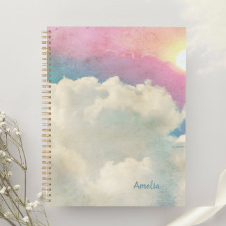 Agenda Manifestação de Nuvens Rosa Personalizadas