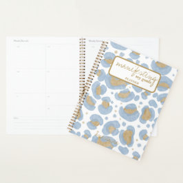 Agenda Manifesto Dourado Meus Objetivos Azul Roxo