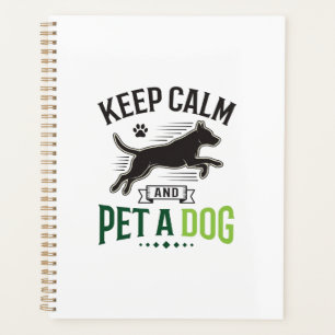 Agenda Mantenha a Calma e Acaricie um Cachorro Desenho de