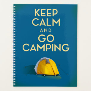 Agenda Mantenha a Calma e Vá Acampar impressão vintage