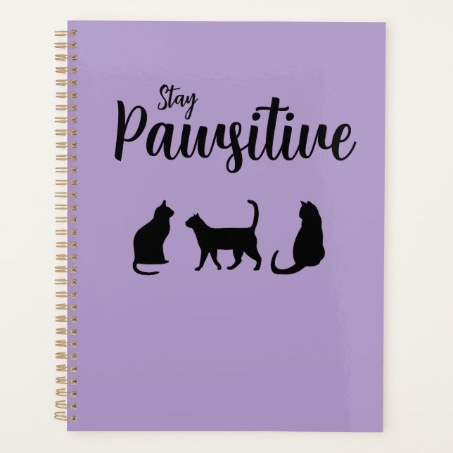 Agenda Mantenha o Gato Preto Pawsitivo (Frente)